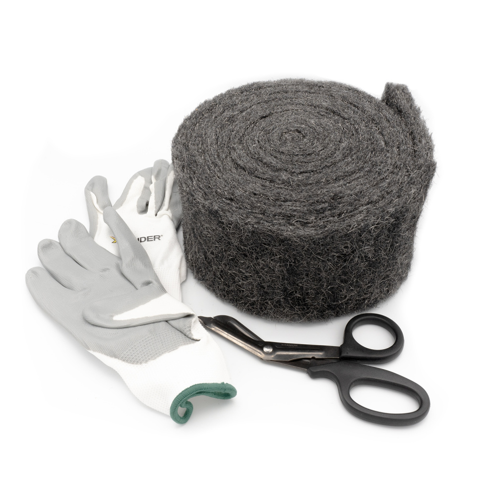 Kit Xcluder laine d'acier anti-intrusion spéciale rongeurs + ciseaux + gants