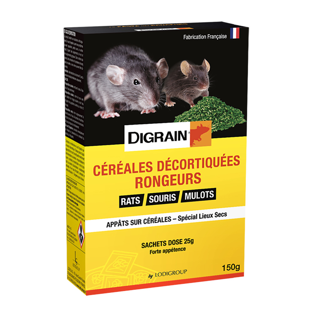 Anti rats et souris grains céréales pour maison et lieux secs