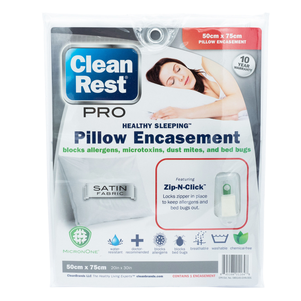 Housse / taie d'oreiller CleanRest anti-punaises de lit et acariens