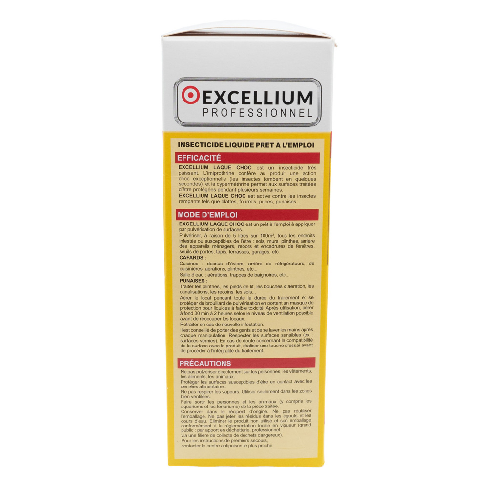 Laque choc Excellium insecticide contre cafards et punaises de lit