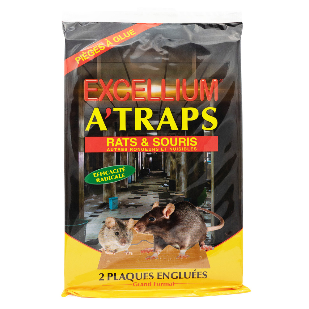 ATRAPME Lot de 10 pièges englués Souris et Rats 150 GR, Plaque