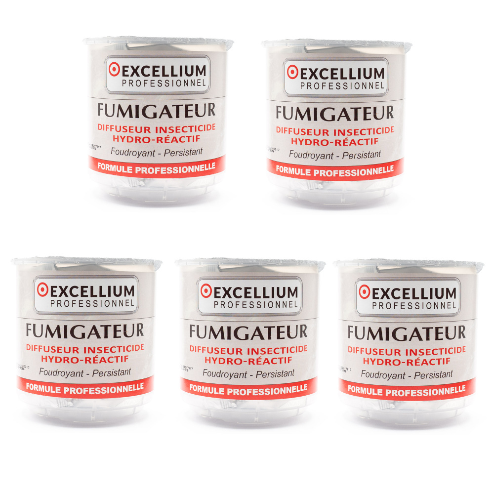 Lot de 5 Fumigateurs anti-cafards Excellium Professionnel