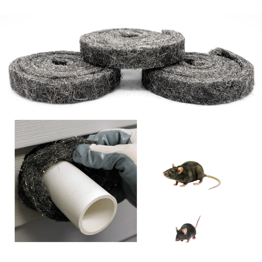 Laine d'acier pour contrôle des souris, kit de tissu de remplissage de  laine d'acier à faire soi-même pour bloquer les espaces, fissures murales