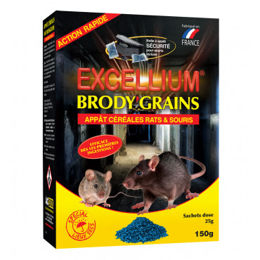 Brody'Grains appât céréales rats & souris Excellium