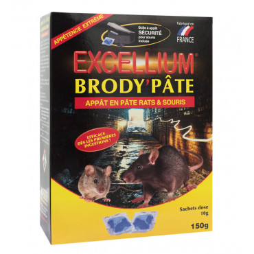 Brody'pâte appât en pâte rats & souris Excellium