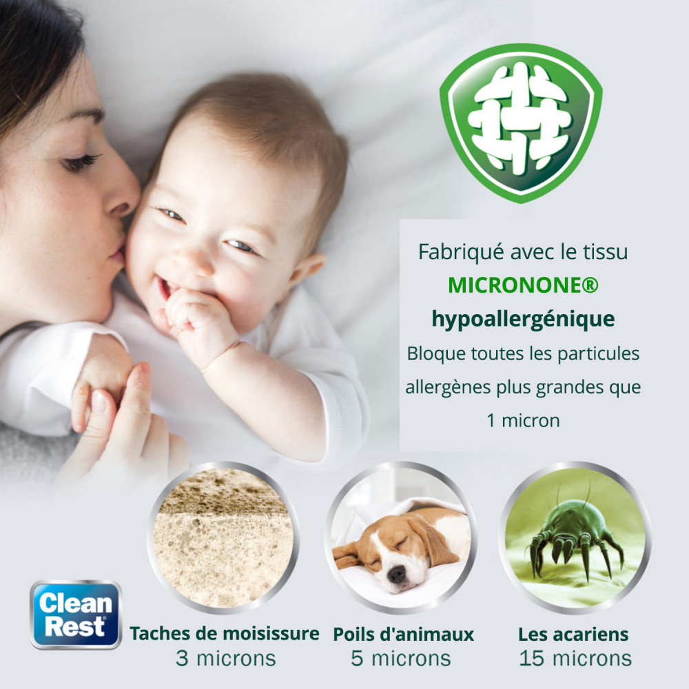 Housse de sommier CleanRest Pro anti-punaises de lit