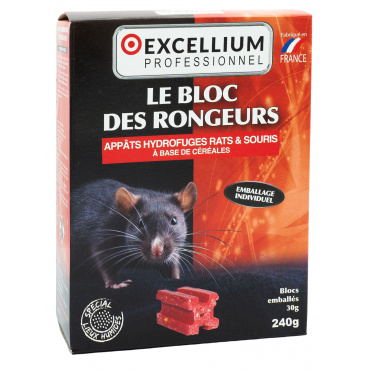 Le bloc des rongeurs anti rats et souris Excellium