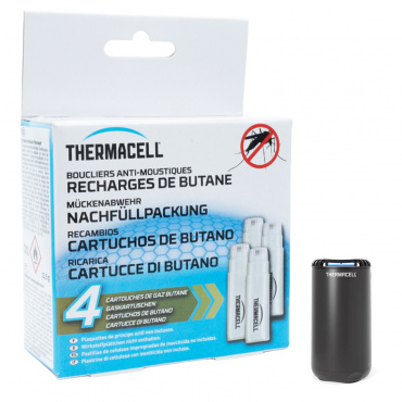 4 Cartouches de butane  pour le bouclier répulsif anti-moustiques Thermacell
