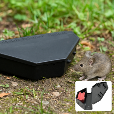 Poste d’appâtage triangulaire sécurisé pour souris