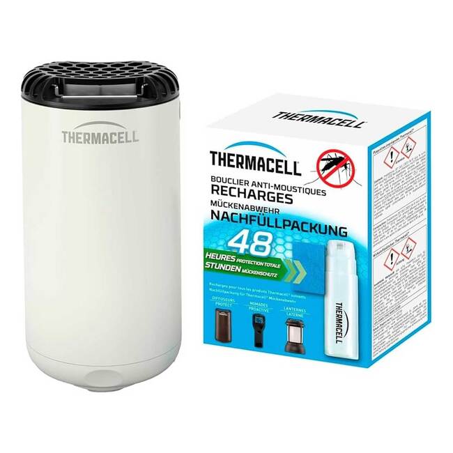 Diffuseur bouclier anti-moustiques pour extérieur sans fil, recharge incluse pour 12 heures