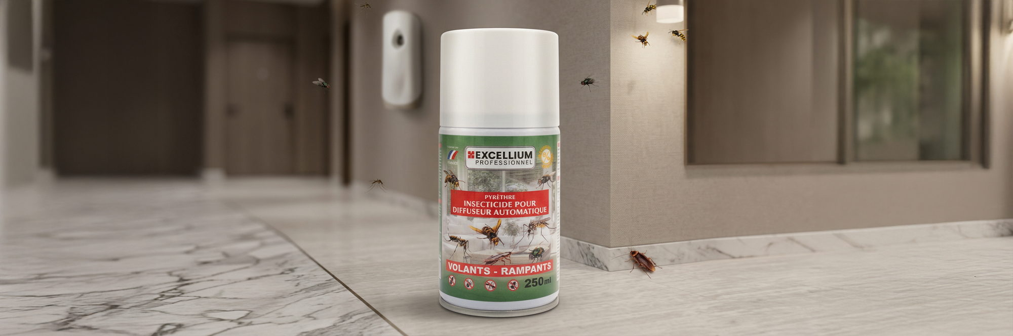 Diffuseur automatique insecticide pyrèthre Excellium Professionnel 250 ml