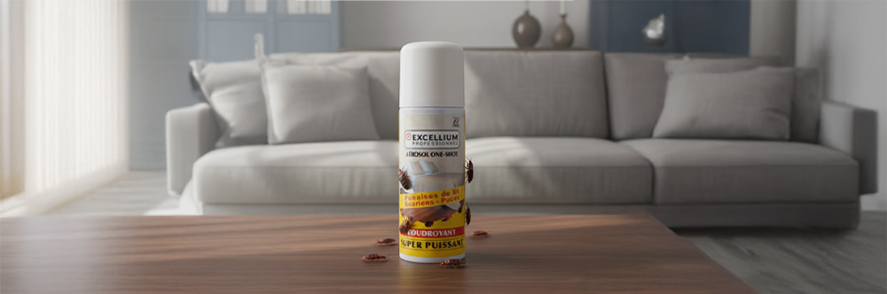 Excellium Aérosol Fumigène One Shot - anti-punaises de lit, acariens, puces 150ml