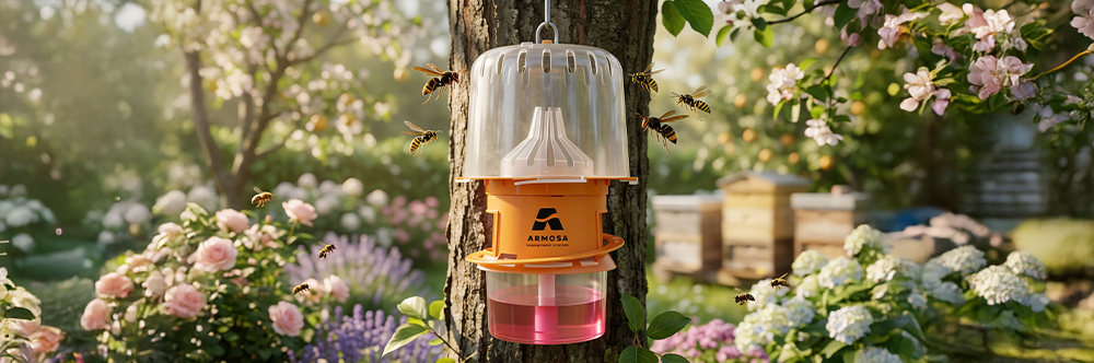 Piège sélectif Protecta frelon asiatique, frelons et guêpes avec 2 attractifs de 50 ml - Protège les abeilles