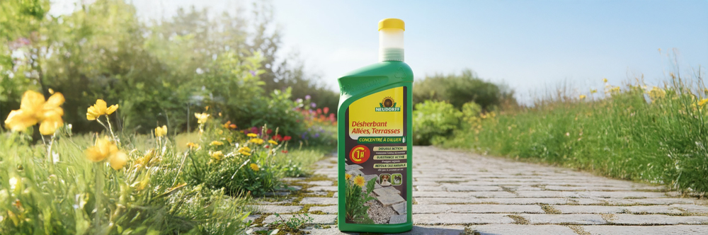 Finalsan Désherbant Neudorff  Polyvalent Concentré – 1 Litre – Anti-Mauvaises Herbes et Mousses – Action Rapide