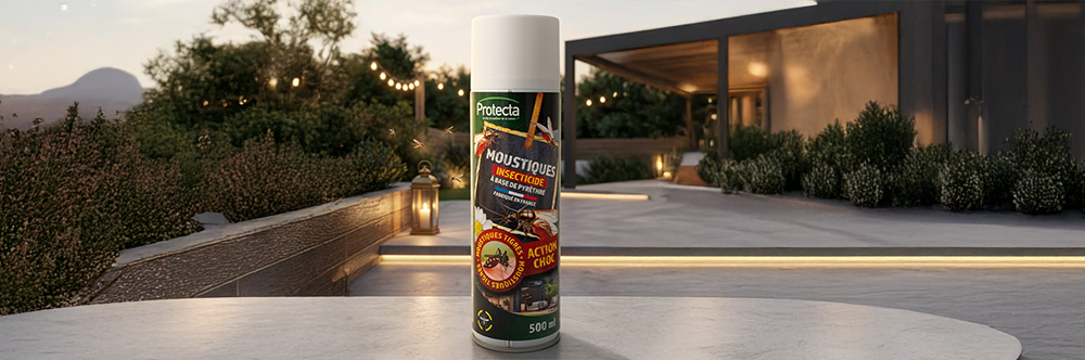 Insecticide Moustiques Protecta 500 ml – Action Choc contre Moustiques et Moustiques Tigres