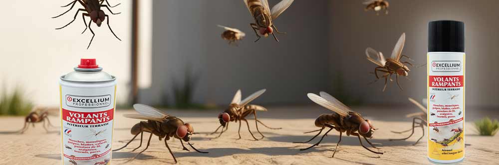 EXCELLIUM Professionnel – Aérosol Insecticide Volants & Rampants