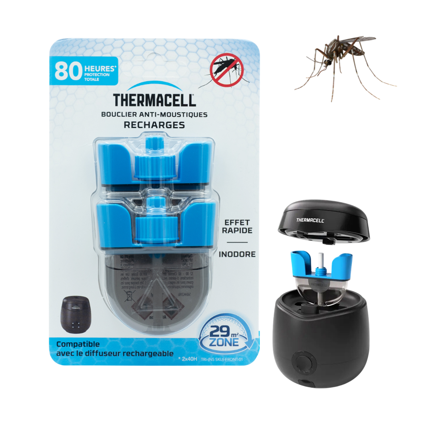 Recharge 80 heures - Répulsif anti-moustique Thermacell E55